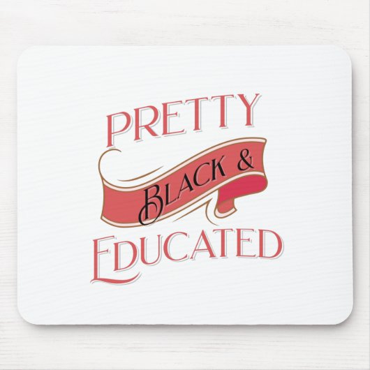 Hübsch Schwarz und gebildet Mousepad (Vorne)