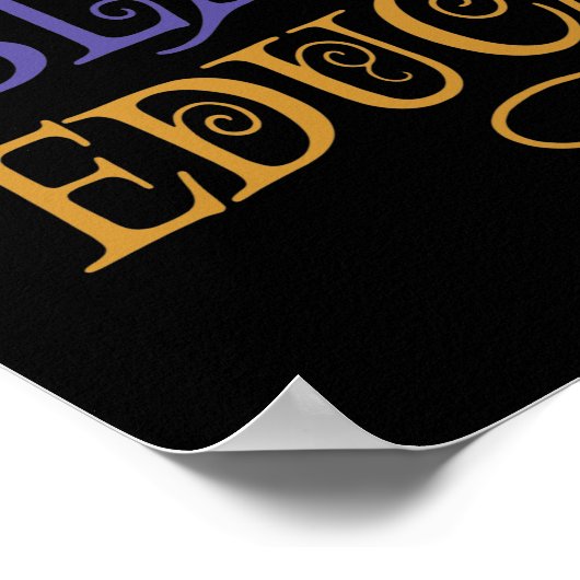 Hübsch Schwarz und gebildet Poster (Ecke)