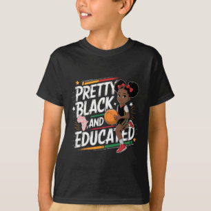 Hübsch Schwarz und gebildet Schwarze Geschichte Mo T-Shirt