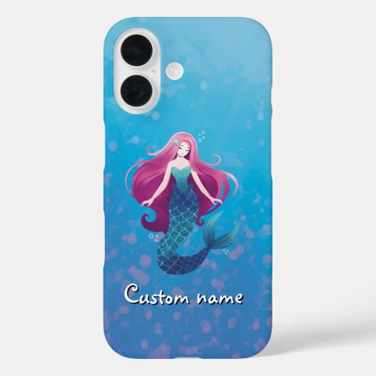 Hübsch Sea Mermaid Personalisiert iPhone Case (Rückseite)