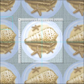 Hübsch Seashell Stoff (Kachel)