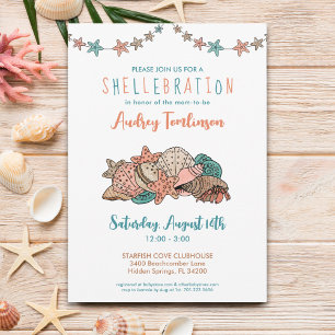 Hübsch Seashells Beach Baby Dusche Einladung