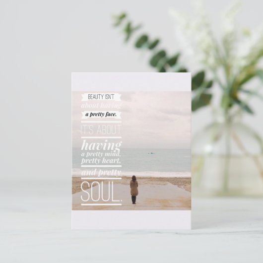 Hübsch sein postkarte (Stehend Vorderseite)