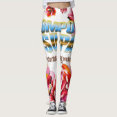 Hübsch Sensitive Petal-Pflanze Blühen Abstrakte Ku Leggings (Vorderseite)