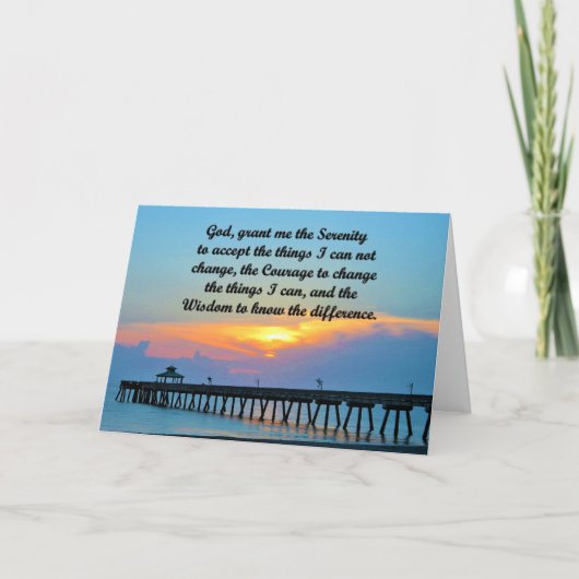 HÜBSCH SERENITY PRAYER GREETCARD KARTE (Vorderseite)