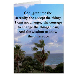 HÜBSCH SERENITY PRAYER PALM TREE FOTO DESIGN