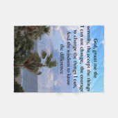 HÜBSCH SERENITY PRAYER PALM TREE FOTO DESIGN FLEECEDECKE (Vorderseite (Horizontal))