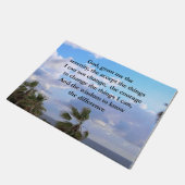 HÜBSCH SERENITY PRAYER PALM TREE FOTO DESIGN FUßMATTE (Schrägansicht)