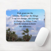 HÜBSCH SERENITY PRAYER PALM TREE FOTO DESIGN MOUSEPAD (Mit Mouse)