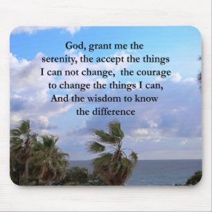 HÜBSCH SERENITY PRAYER PALM TREE FOTO DESIGN MOUSEPAD