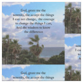 HÜBSCH SERENITY PRAYER PALM TREE FOTO DESIGN STOFF (Nahaufnahme)