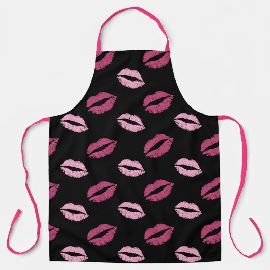 Hübsch Shiny Pink Kisses Schürze (Vorderseite)