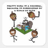 HÜBSCH SICHER, ICH BIN EIN SCHÜLER QUADRATISCHER AUFKLEBER (Vorderseite)