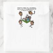 HÜBSCH SICHER, ICH BIN EIN SCHÜLER QUADRATISCHER AUFKLEBER (Tasche)