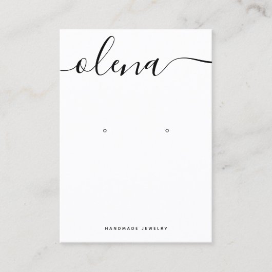 Hübsch Signature Script White Oring Visitenkarte (Vorderseite)