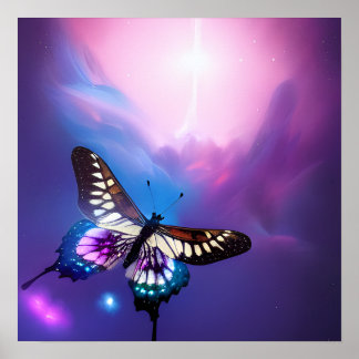 Hübsch Sky Butterfly Poster