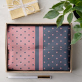 Hübsch Slate Blue und Coral - Monogramm Seidenpapier (Geschenk)