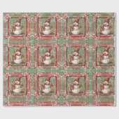 Hübsch Snowman Elegantes Weihnachtsgeschenk Geschenkpapier (Flach)