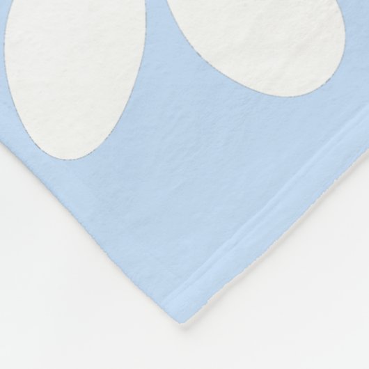 Hübsch Soft Blue White Daisy Blume Name Fleecedecke (Ecke)