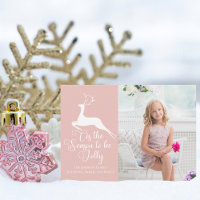 Hübsch Soft Pink Weihnachts-Rentier Kids-Foto