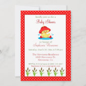 Hübsch Spring Baby Duck Duck Thema Einladung (Vorderseite)