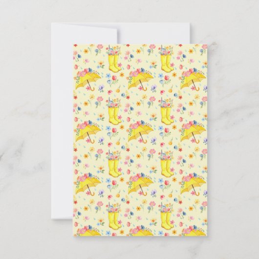 Hübsch Spring Floral Baby Dusche Dankeschön Karte (Rückseite)