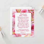 Hübsch Stargazer Lilies Vielen Dank, Christlicher Karte (Vorderseite/Rückseite Beispiel)