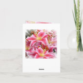 Hübsch Stargazer Lilies Vielen Dank, Christlicher Karte (Rückseite)