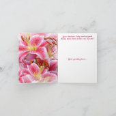 Hübsch Stargazer Lilies Vielen Dank, Christlicher Karte (Innenseite)