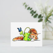 Hübsch Stealthy Orange Tabby Maine Coon Postkarte (Stehend Vorderseite)