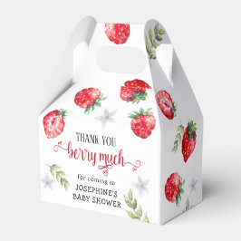 Hübsch Strawberry Baby Dusche Vielen Dank Geschenkschachtel
