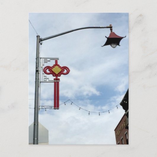 Hübsch Street Lanterns Chinatown in NYC Postcard Postkarte (Vorderseite)