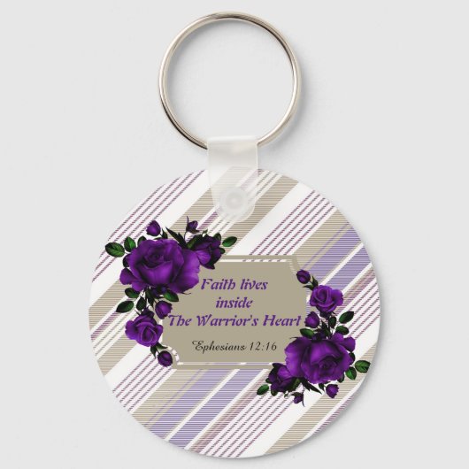 Hübsch Stricklavender-Blumenkette Schlüsselanhänger (Vorderseite)