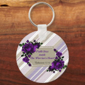 Hübsch Stricklavender-Blumenkette Schlüsselanhänger (Vorderseite)
