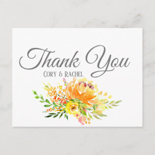 Hübsch Summer Bouquet Vielen Dank Postcard Postkarte