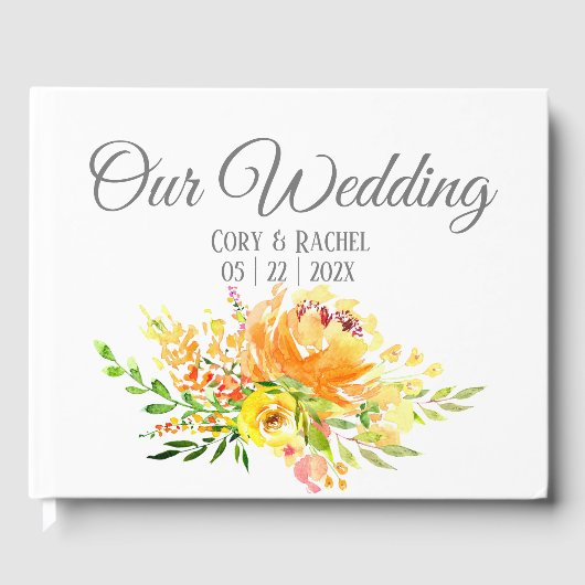 Hübsch Summer Bouquet Wedding Gästebuch (Vorderseite)