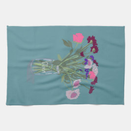 Hübsch Sweet Boho Wildblumen +Individuelle Name Geschirrtuch