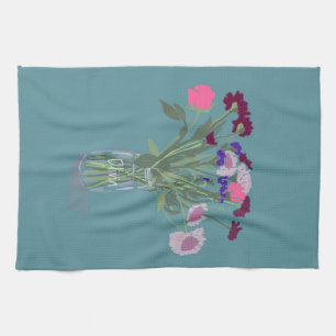 Hübsch Sweet Boho Wildblumen +Individuelle Name Geschirrtuch