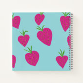 Hübsch Sweet Strawberry Square Notebook Notizblock (Rückseite)