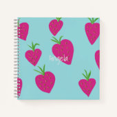 Hübsch Sweet Strawberry Square Notebook Notizblock (Vorderseite)