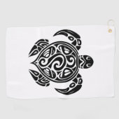 Hübsch Tattoo Diver Turtle Golfhandtuch (Horizontal)