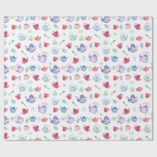 Hübsch Tee-Party-Muster Geschenkpapier (Flach)