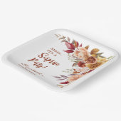 Hübsch Terracotta Fall Blumenüberraschung Geburtst Pappteller (Gewinkelt)