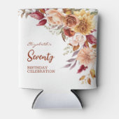 Hübsch Terracotta Herbst Blumengrün Geburtstag Dosenkühler (Vorderseite)