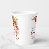 Hübsch Terracotta Herbst Blumengrün Geburtstag Pappbecher (Rechts)