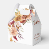 Hübsch Terracotta Herbst Floral Botanischer Geburt Geschenkschachtel (Rückseite)