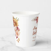 Hübsch Terracotta Herbst Floral Botanischer Geburt Pappbecher (Rechts)