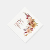 Hübsch Terracotta Herbst Floral Botanischer Geburt Serviette (Ecke)