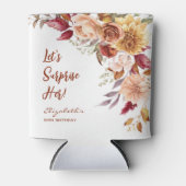 Hübsch Terracotta Herbstflorale Überraschung Gebur Dosenkühler (Vorderseite)