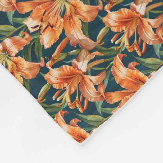 Hübsch Tiger Lily Floral Fleecedecke (Ecke)